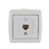 Розетка ПК 1-м ОП Nata RJ45 бел. Lezard 710-0200-139