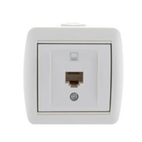 Розетка ПК 1-м ОП Nata RJ45 бел. Lezard 710-0200-139