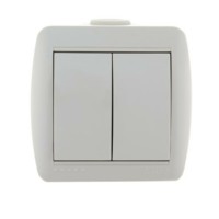 Выключатель 2кл. ОП Nata 10А IP20 бел. Lezard 710-0200-101