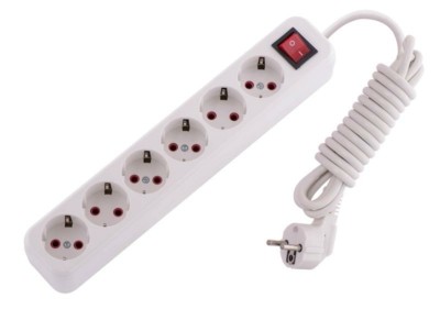 Удлинитель сетевой 6х3м с/з 16А IP20 Lila с выкл. Lezard 720-0603-602