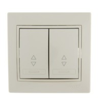 Переключатель 2кл. СП проходной Mira 10А со вставкой крем. Lezard 701-0303-106