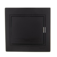 Выключатель 1кл. 1п СП Mira 10А IP20 со вставкой черн. бархат Lezard 701-4242-100