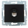 Розетка ПК 1-м СП Karina RJ45 механизм черн. бархат Lezard 707-4288-139