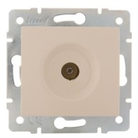 Розетка телевизионная оконечная ТВ СП Karina механизм крем. Lezard 707-0388-130