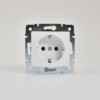 Розетка 1-м СП Karina с/з термопласт механизм бел. Lezard 707-0288-122B