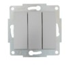 Выключатель 3кл. 1п СП Karina 10А IP20 механизм матов. серебр. Lezard 707-4388-109