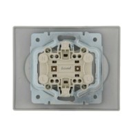 Розетка 2-м СП Karina 16А IP20 термопласт матов. серебр. Lezard 707-4300-128B
