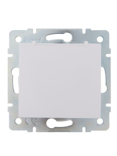 Розетка 1-м СП Karina с/з с крышкой термопласт механизм бел. Lezard 707-0288-123B