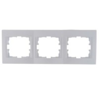 Рамка 3-м Karina гориз. жемчуж./бел. перламутр Lezard 707-3000-148