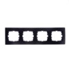 Рамка 4-м Karina гориз. черн. бархат Lezard 707-4200-149