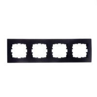 Рамка 4-м Karina гориз. черн. бархат Lezard 707-4200-149