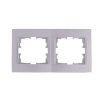 Рамка 2-м Karina гориз. матов. серебр. Lezard 707-4300-147