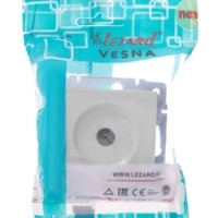 Розетка телевизионная оконечная ТВ 1-м СП Vesna механизм бел. Lezard 742-0288-130