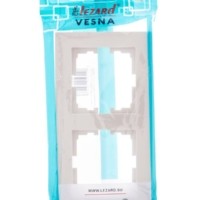 Рамка 2-местн. гориз. Vesna кремов. Lezard 742-0300-147