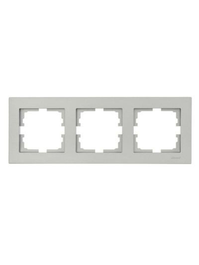 Рамка 3-местн. гориз. Vesna платина Lezard 742-3500-148