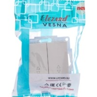 Переключатель 2кл. СП проходной Vesna механизм крем. Lezard 742-0388-106