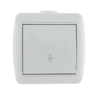 Переключатель 1кл. ОП проходной Nata 10А IP20 бел. Lezard 710-0200-105