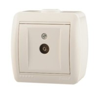 Розетка телевизионная проходная ТВ ОП Nata бел. Lezard 710-0200-129