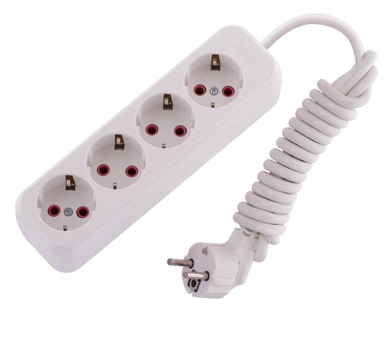 Удлинитель сетевой 4х2м с/з 16А IP20 Lila Lezard 720-0402-401