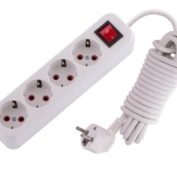 Удлинитель сетевой 4х5м с/з 16А IP20 Lila с выкл. Lezard 720-0405-402