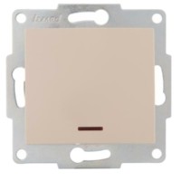 Выключатель 1кл. 1п СП Karina 10А IP20 с инд. механизм крем. Lezard 707-0388-111