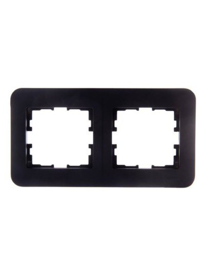 Рамка 2-м Karina Life гориз. черн. бархат Lezard 708-4200-147