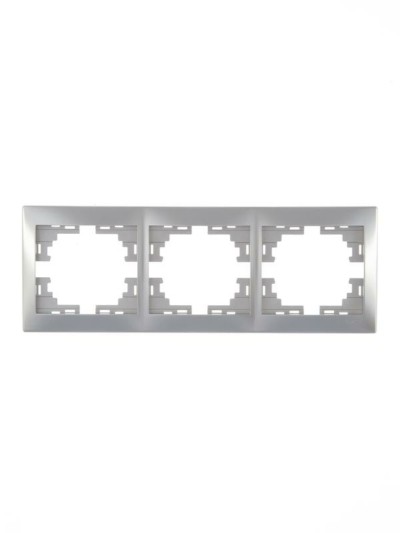 Рамка 3-м Mira гориз. сер. метал. Lezard 701-1000-148
