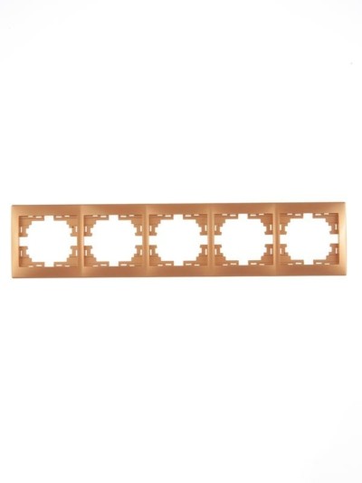 Рамка 5-м Mira гориз. зол. метал. Lezard 701-1300-150