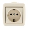Розетка 1-м ОП Nata 16А IP20 с/з керамика крем. Lezard 710-0300-122