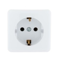 Розетка 1-м ОП Viola с/з бел. Lezard 751-0200-122