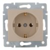 Розетка 1-м СП Karina с/з термопласт механизм крем. Lezard 707-0388-122B