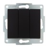 Выключатель 3кл. 1п СП Karina 10А IP20 механизм черн. бархат Lezard 707-4288-109
