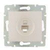 Розетка ПК 1-м СП Karina RJ45 механизм жемчуж./бел. перламутр. Lezard 707-3088-139