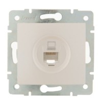 Розетка ПК 1-м СП Karina RJ45 механизм жемчуж./бел. перламутр. Lezard 707-3088-139