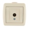 Розетка телевизионная оконечная ТВ ОП Nata 16А IP20 крем. Lezard 710-0300-130