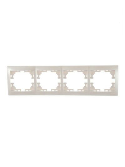 Рамка 4-м Mira гориз. жемчуж./бел. перламутр. Lezard 701-3000-149