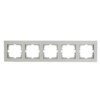Рамка 5-местн. гориз. Vesna платина Lezard 742-3500-150