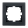 Рамка 1-местн. гориз. Vesna черн. бархат Lezard 742-4200-146