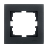 Рамка 1-местн. гориз. Vesna черн. бархат Lezard 742-4200-146