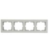 Рамка 4-местн. гориз. Vesna платина Lezard 742-3500-149