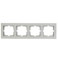 Рамка 4-местн. гориз. Vesna платина Lezard 742-3500-149