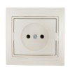 Розетка 1-м СП Mira 16А IP20 со вставкой керамика жемчуж./бел. перламутр. Lezard 701-3030-121