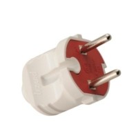 Вилка Accessories 1ф 6А бел. Lezard 715-0101-601