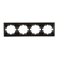 Рамка 4-м Mira гориз. черн. бархат Lezard 701-4200-149