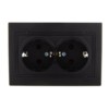 Розетка 2-м СП Mira 16А IP20 с/з керамика черн. бархат Lezard 701-4242-127