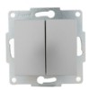 Выключатель 2кл. 1п СП Karina 10А IP20 механизм матов. серебр. Lezard 707-4388-101