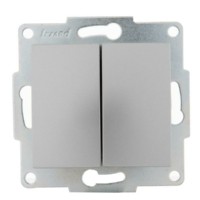 Выключатель 2кл. 1п СП Karina 10А IP20 механизм матов. серебр. Lezard 707-4388-101
