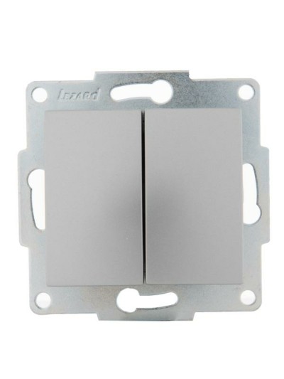 Выключатель 2кл. 1п СП Karina 10А IP20 механизм матов. серебр. Lezard 707-4388-101