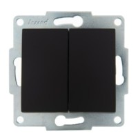 Выключатель 2кл. 1п СП Karina 10А IP20 механизм черн. бархат Lezard 707-4288-101
