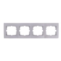 Рамка 4-м Karina гориз. матов. серебр. Lezard 707-4300-149